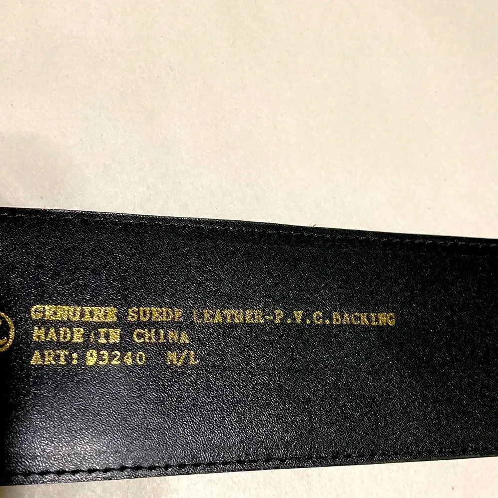 Vintage  genuine suede leather belt